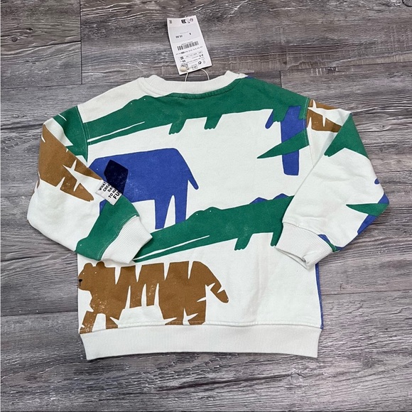 ZARA Kids Multicolored ANIMAL SWEATSHIRT - Picture 4 of 6